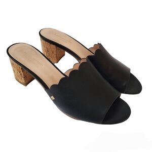 Kate Spade New York Warren Scalloped Open Toe Mule Heels Size 8